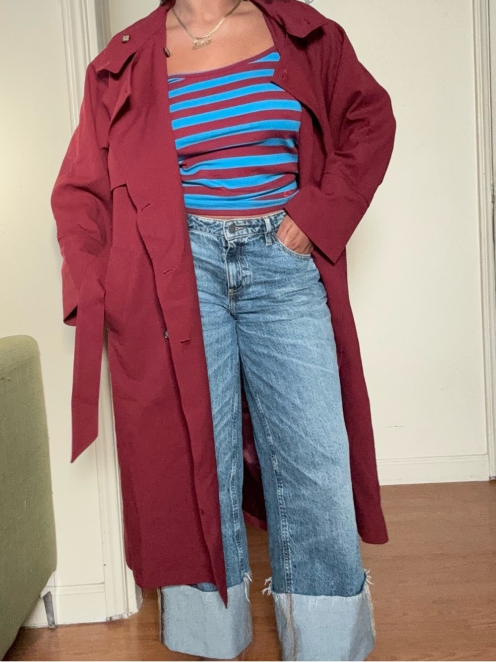 Raoul Trench Jacket in Cabernet - Picture 7 of 12